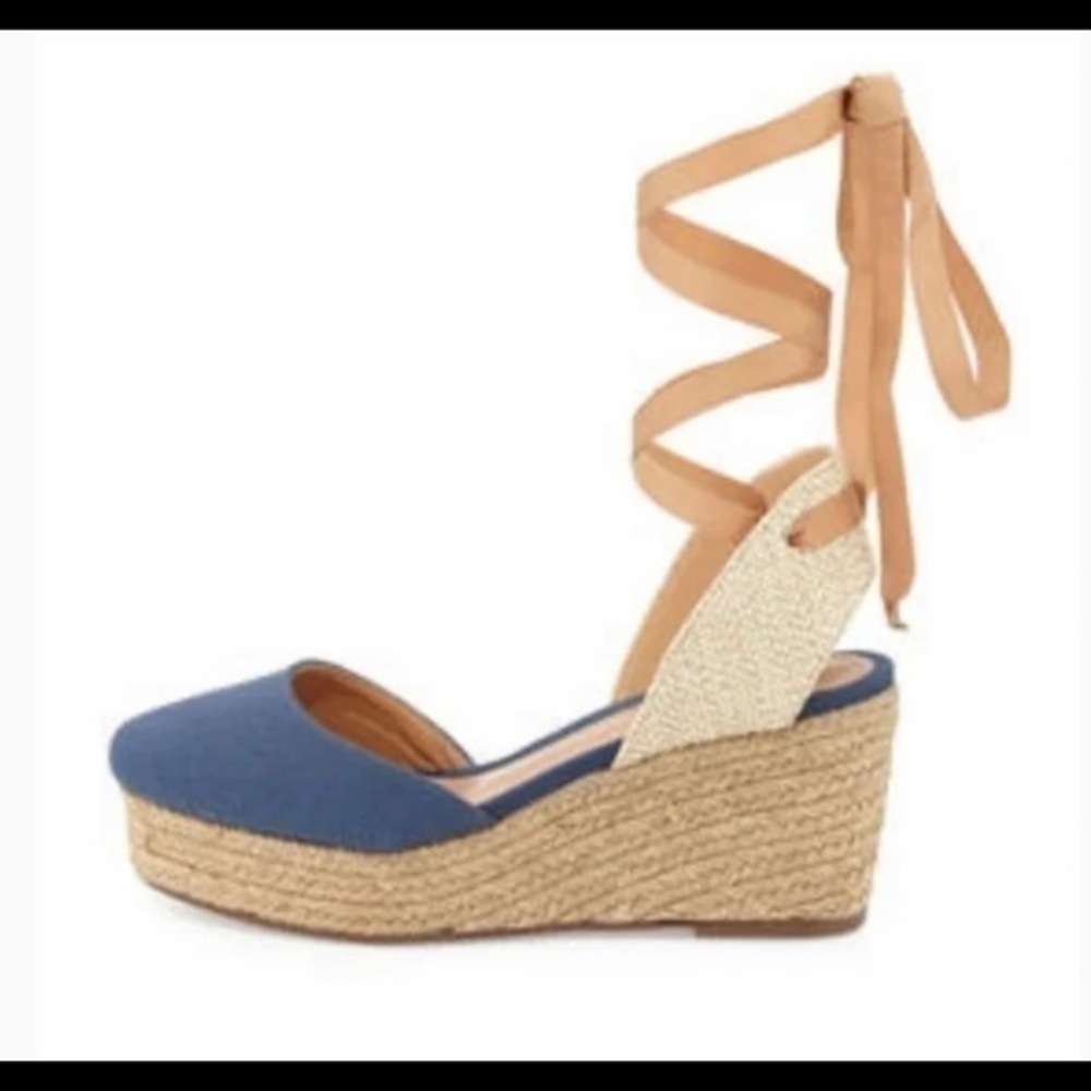 Schutz lace up wedge Espadrille sandals